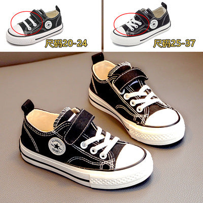 2025 trendy white high-top canvas shoes for babies