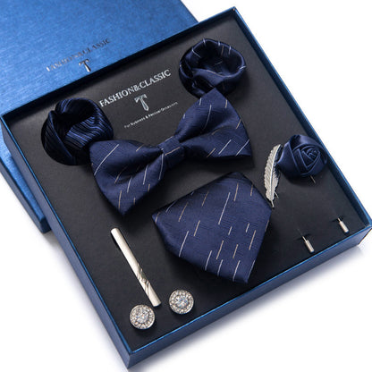 Spot tie set, bow tie, 8 piece set men's accessories