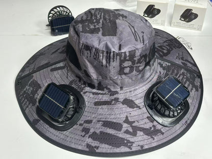 Solar Breeze Pro Solar USB Double Fan Cooling Hat