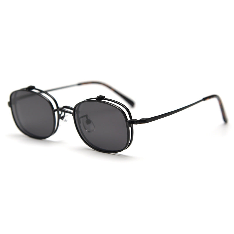 Metal Flap Polarized trendy Sunglasses