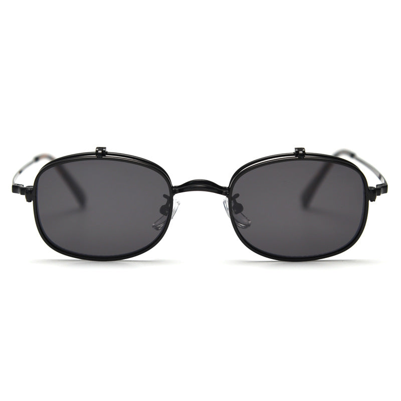 Metal Flap Polarized trendy Sunglasses
