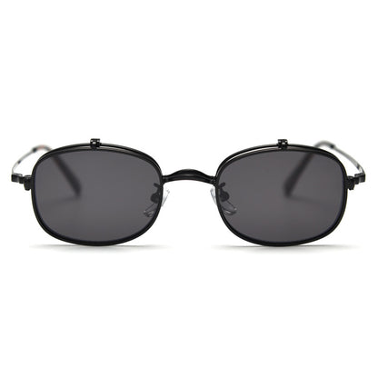 Metal Flap Polarized trendy Sunglasses