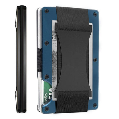 Carbon Fiber Metal Card Holder Wallet  RFID Anti-Theft