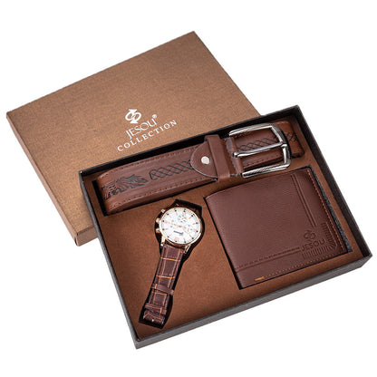 Men's gift set beautifully packaged watch + wallet belt set creative combination set