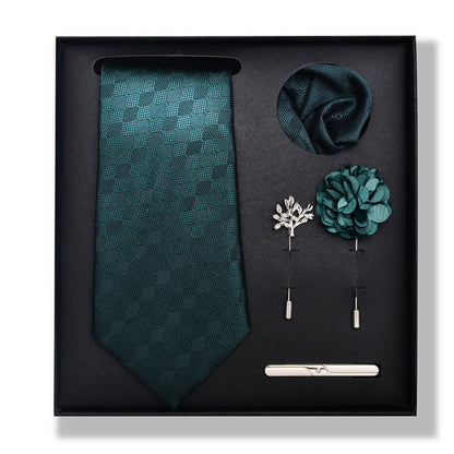 Cashew Nut Stripe Tie & Accessories Set