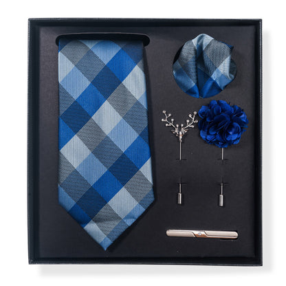 Cashew Nut Stripe Tie & Accessories Set
