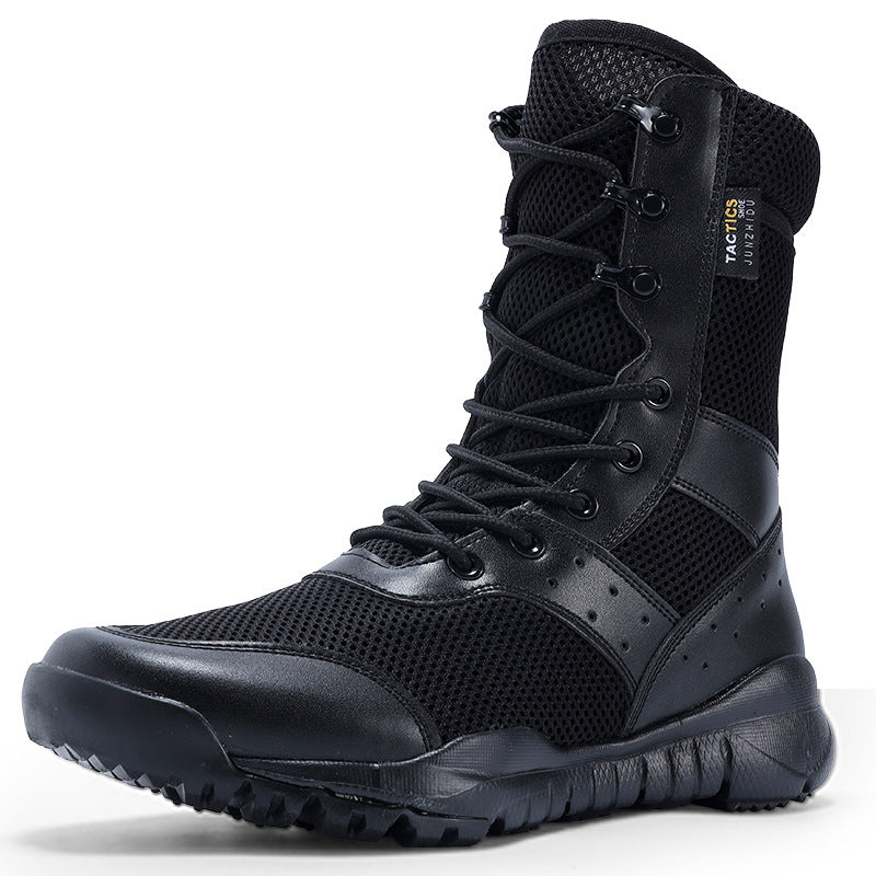 Desert Core Tactical Combat Boots  High-Top Breathable Canvas Edition