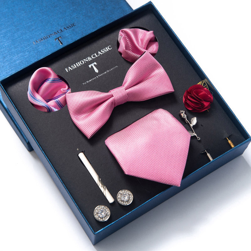 Spot tie set, bow tie, 8 piece set men's accessories