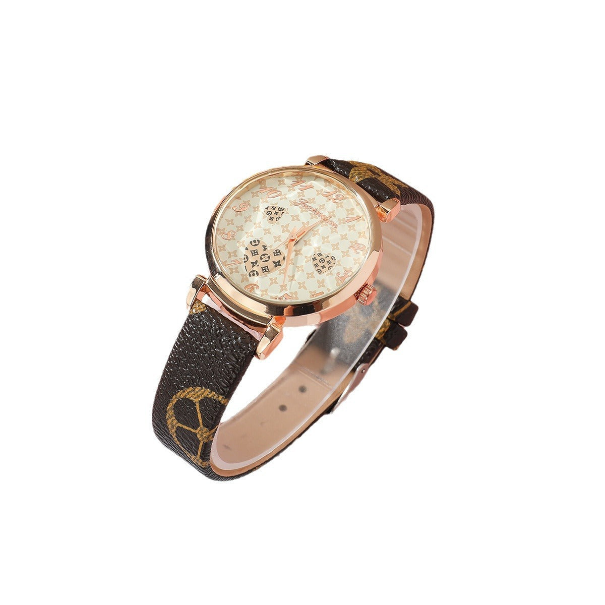 Women's Fashion Casual Quartz Watch + Necklace + Glasses + Wallet + Earrings Gift Set