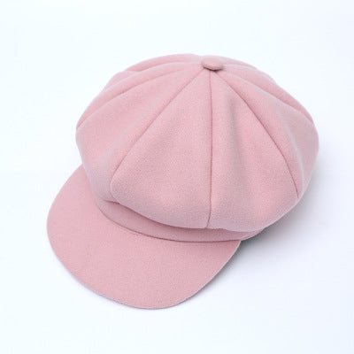 Woolen Octagonal Women's Beret  British Retro Autumn/Winter, Japanese Style