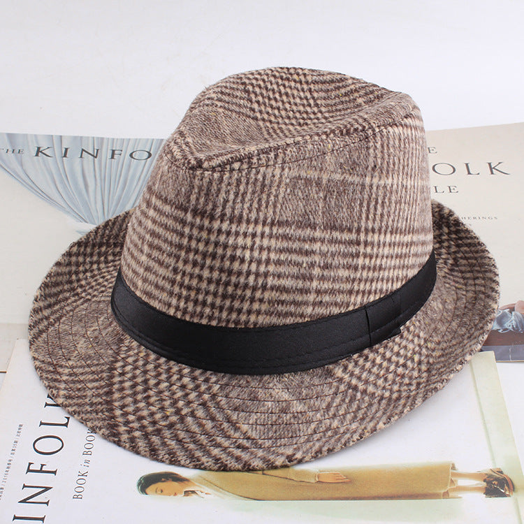 Autumn Plaid Flannel Jazz Hat