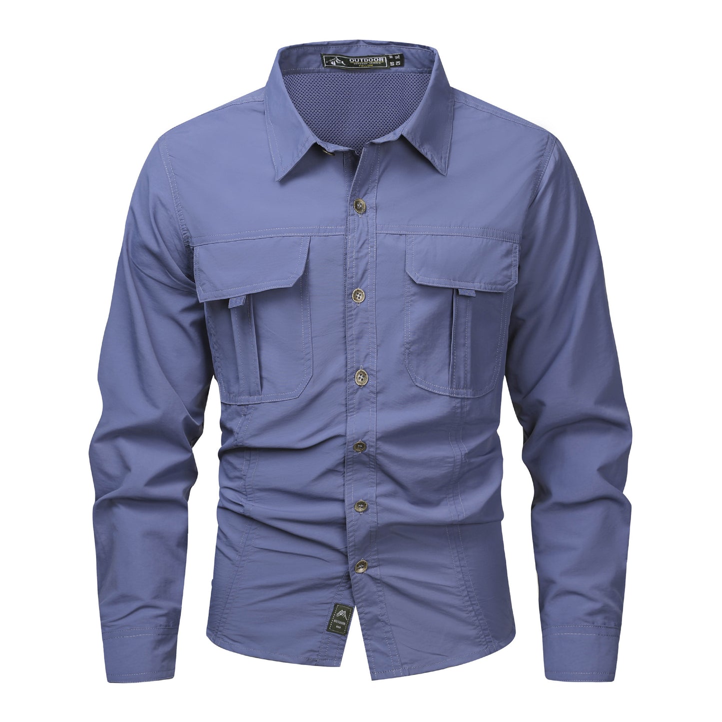 Men's quick-dry, anti-chafe, long-sleeve shirt for warm weather
