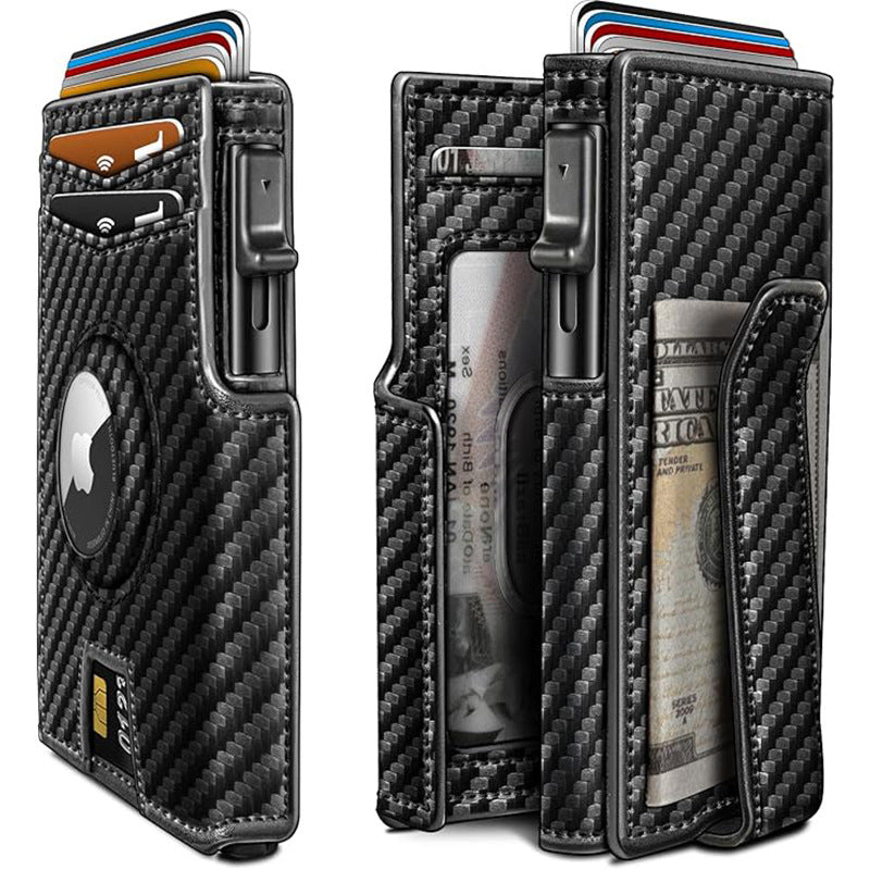 Cross border ultra thin magnetic flip cover men's wallet