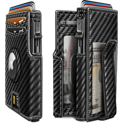 Cross border ultra thin magnetic flip cover men's wallet