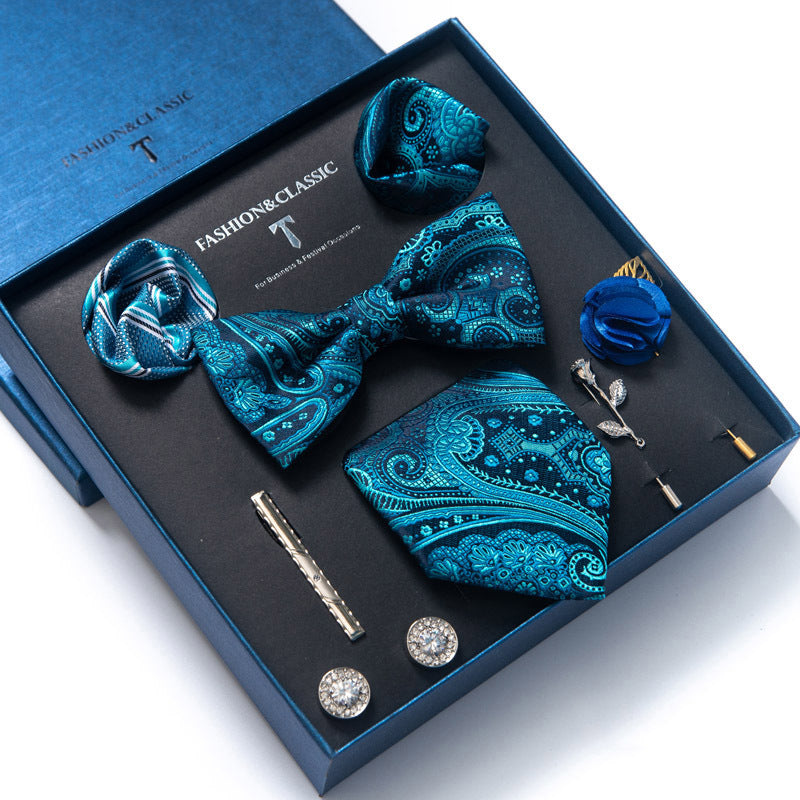 Spot tie set, bow tie, 8 piece set men's accessories