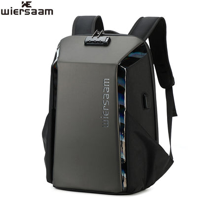 Business backpack men's waterproof backpack large capacity business trip multi-function password anti-theft computer bag breathable back cushion