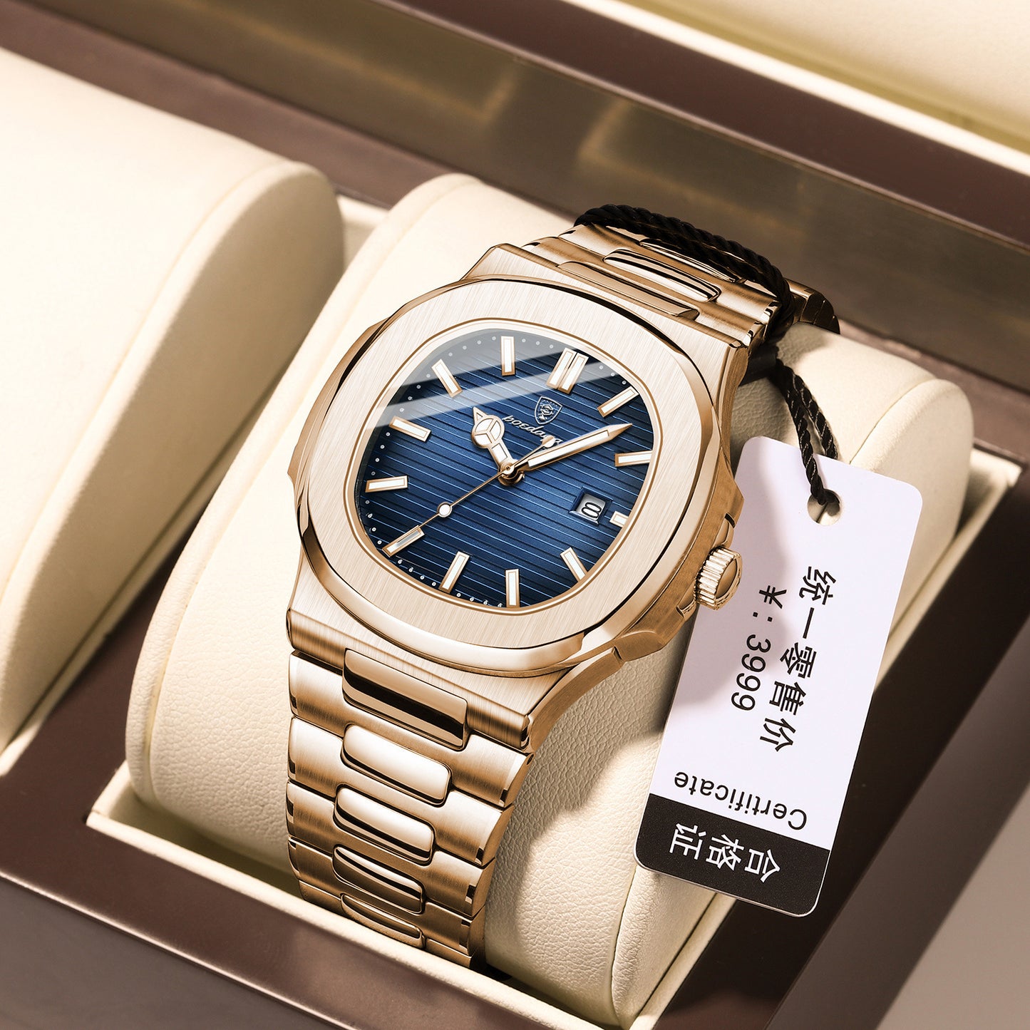 POEDAGAR 930: Waterproof dual calendar sports watch