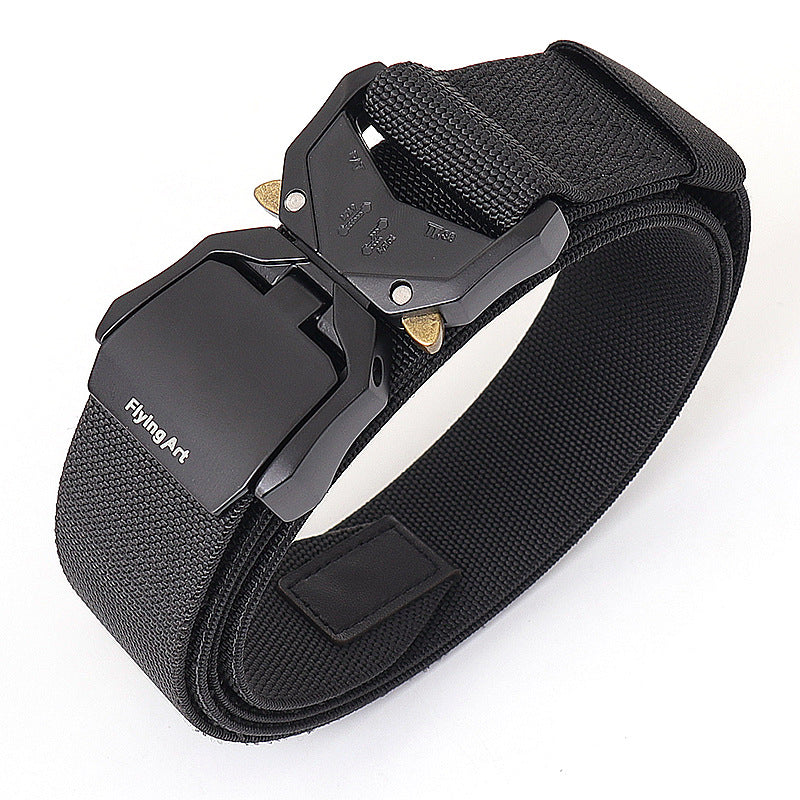Aluminum Alloy Nylon Stretch Waistband Men's Belt