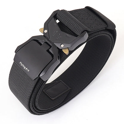 Aluminum Alloy Nylon Stretch Waistband Men's Belt