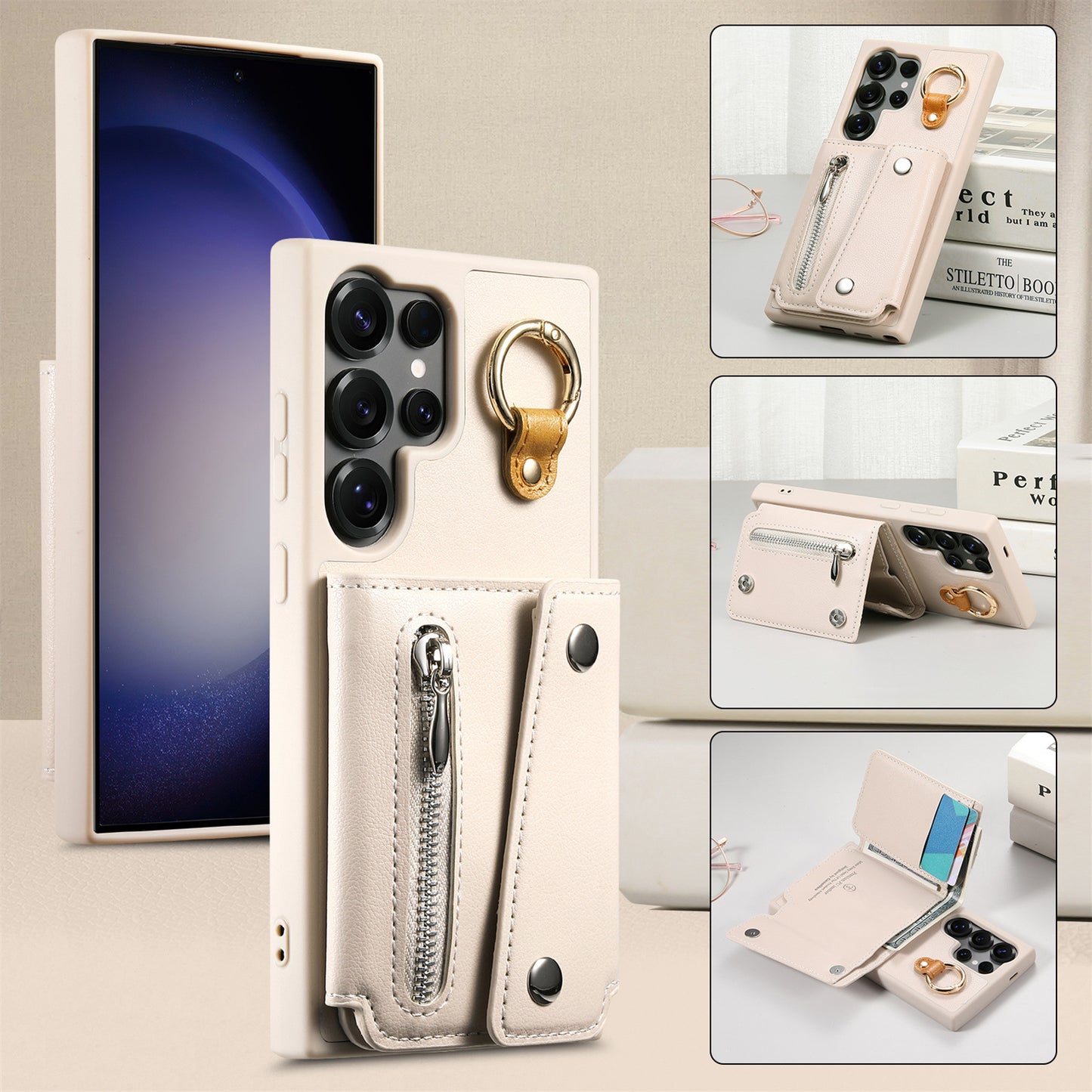 Samsung S25Ultra wallet phone case metal plating
