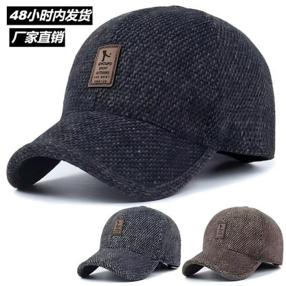 Autumn/Winter Men's Korean Baseball Cap: Large Brim, Casual, Trendy, and Versatile