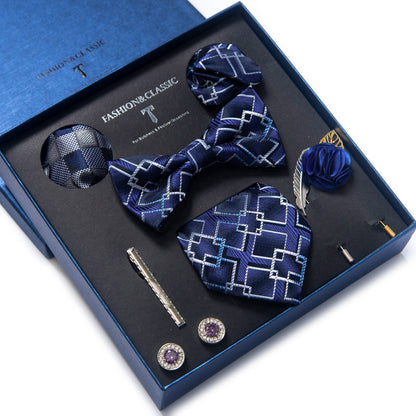 Spot tie set, bow tie, 8 piece set men's accessories