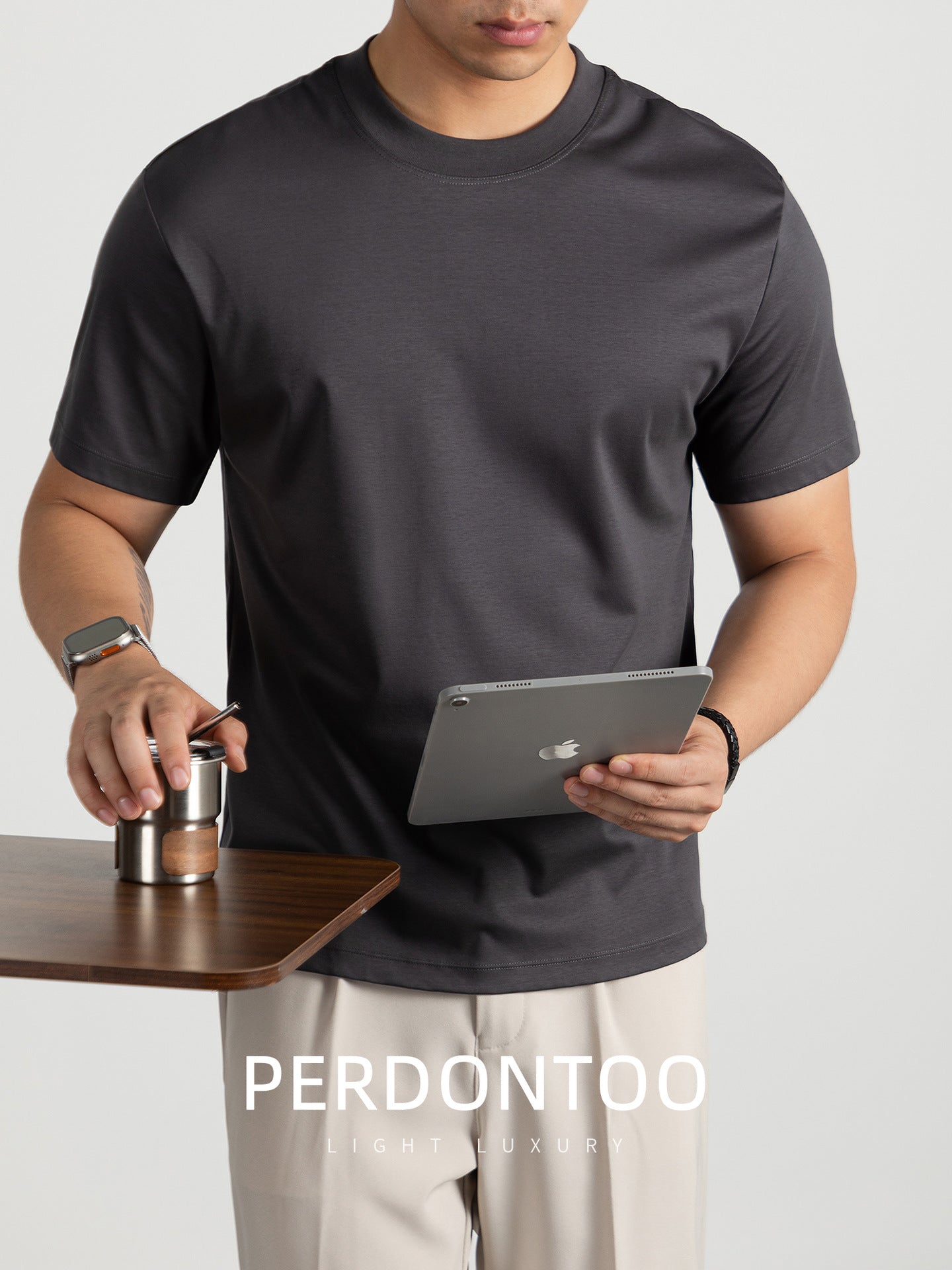 Premium 80S Mercerized Cotton Short-Sleeve T-Shirt