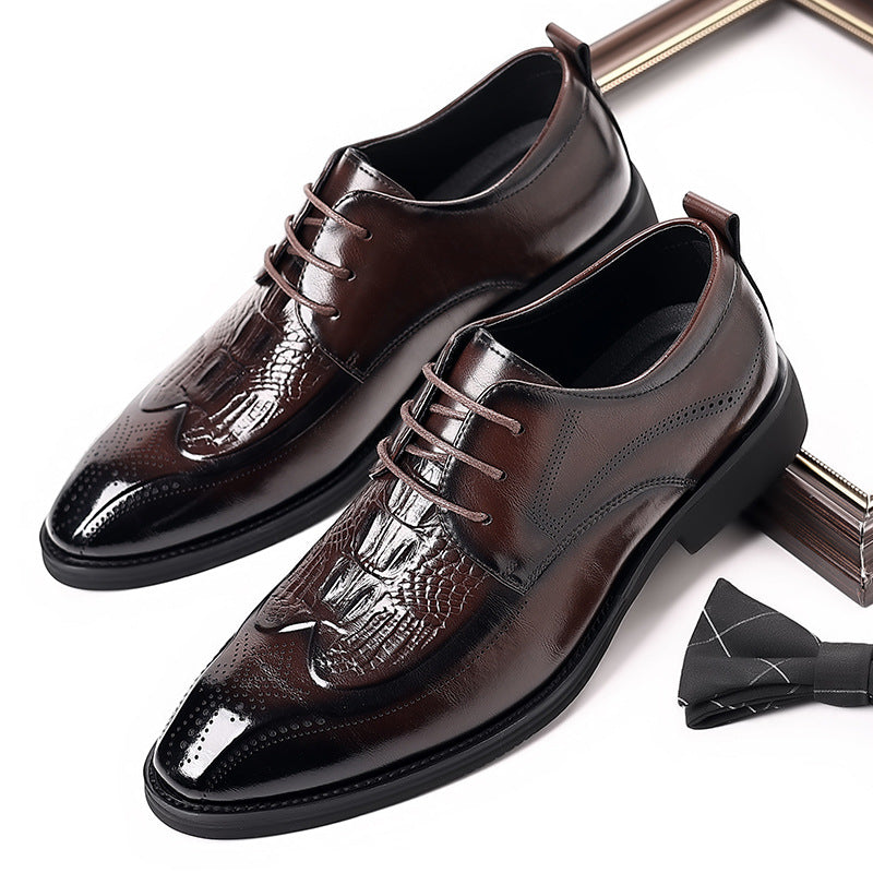 Regal Croc Elite Cowhide British Brogue Dress Shoes