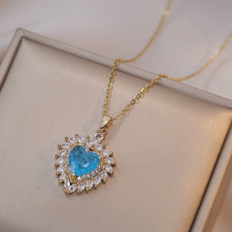 Amoré Zircon Flower Women's Necklace