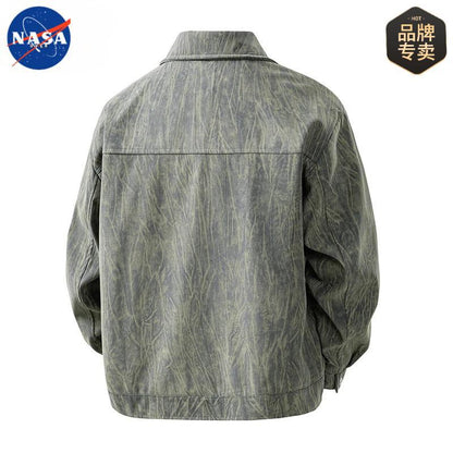 NASA Premium Tie-Dye Corduroy Casual Lapel Jacket