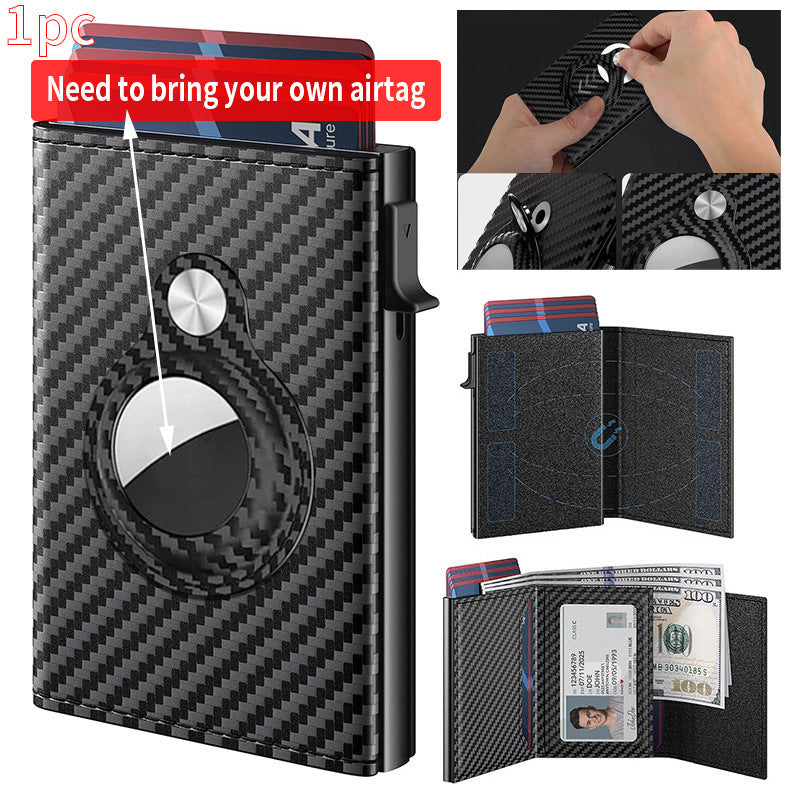 Mens RFID Blocking Metal & Leather Card Case