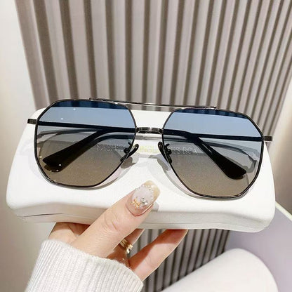 Metal Polarized Sunglasses  UV Protection, Large Frame, Unisex