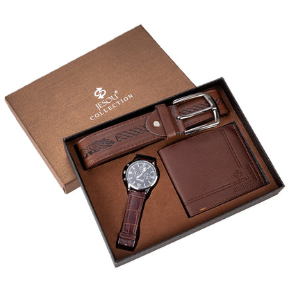 Men's gift set beautifully packaged watch + wallet belt set creative combination set