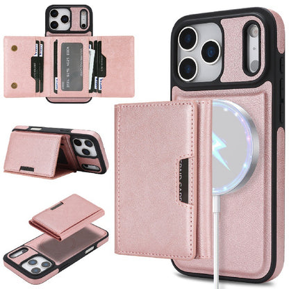 Mag Flock Tri-Fold Series  Wireless Charging & Card Wallet Case for iPhone 17