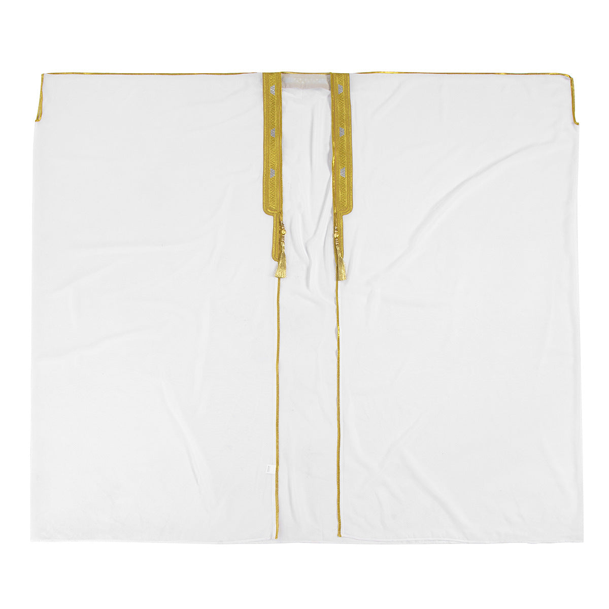 Mens Arabic Embroidered Long Robe  Gold Bead Chiffon