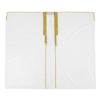 Mens Arabic Embroidered Long Robe  Gold Bead Chiffon