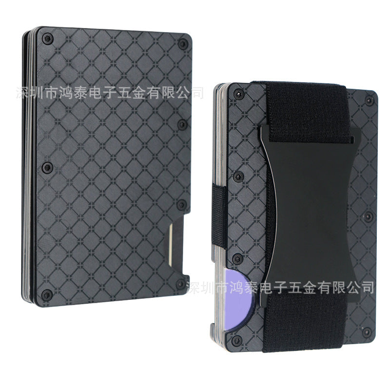 Carbon Fiber Metal Card Holder Wallet  RFID Anti-Theft