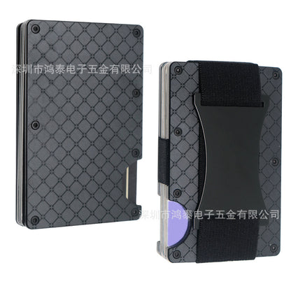 Carbon Fiber Metal Card Holder Wallet  RFID Anti-Theft