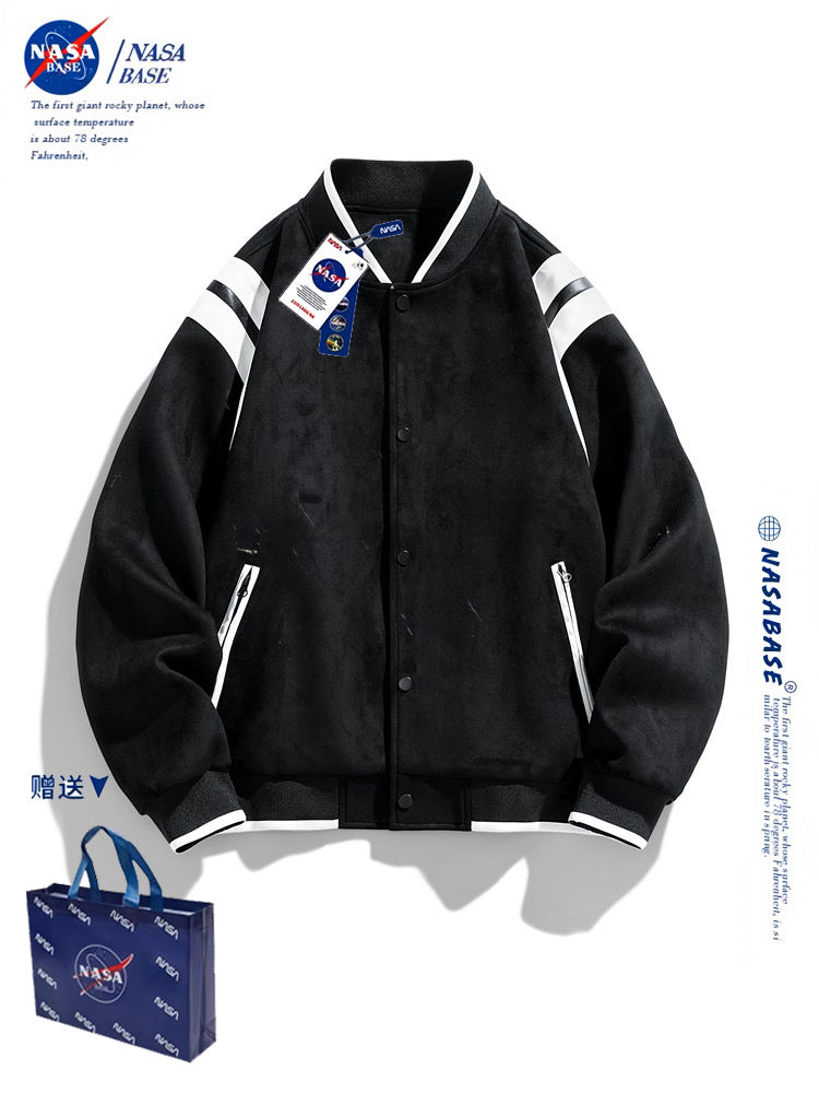NASA Suede Vintage Bomber Baseball Jacket
