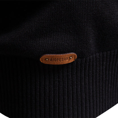 Men's Business Stand Collar Cotton Sweater