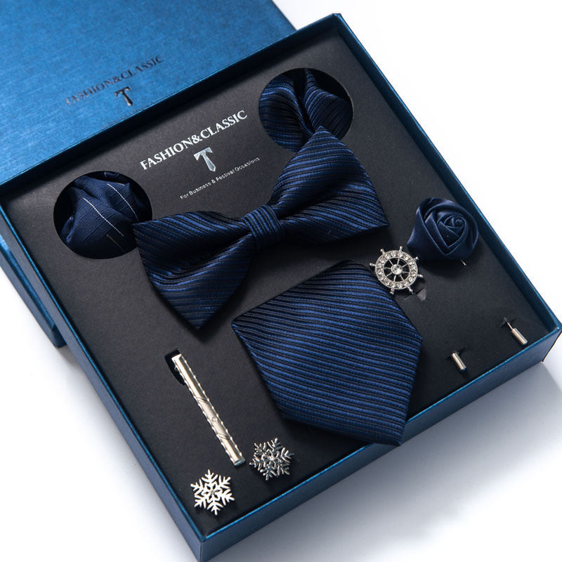 Spot tie set, bow tie, 8 piece set men's accessories