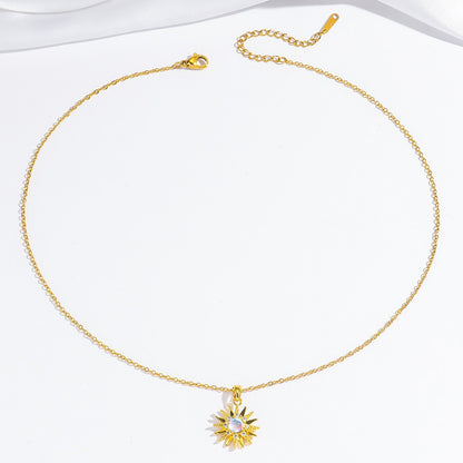 Amoré Zircon Flower Women's Necklace