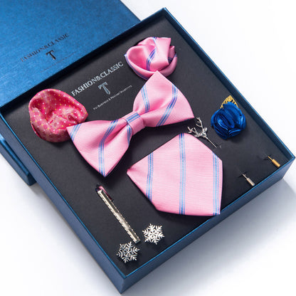 Spot tie set, bow tie, 8 piece set men's accessories