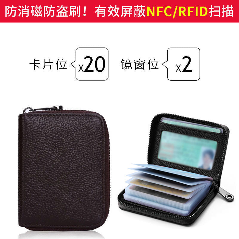 Anti-Degaussing Zipper Wallet f