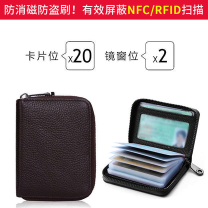 Anti-Degaussing Zipper Wallet f