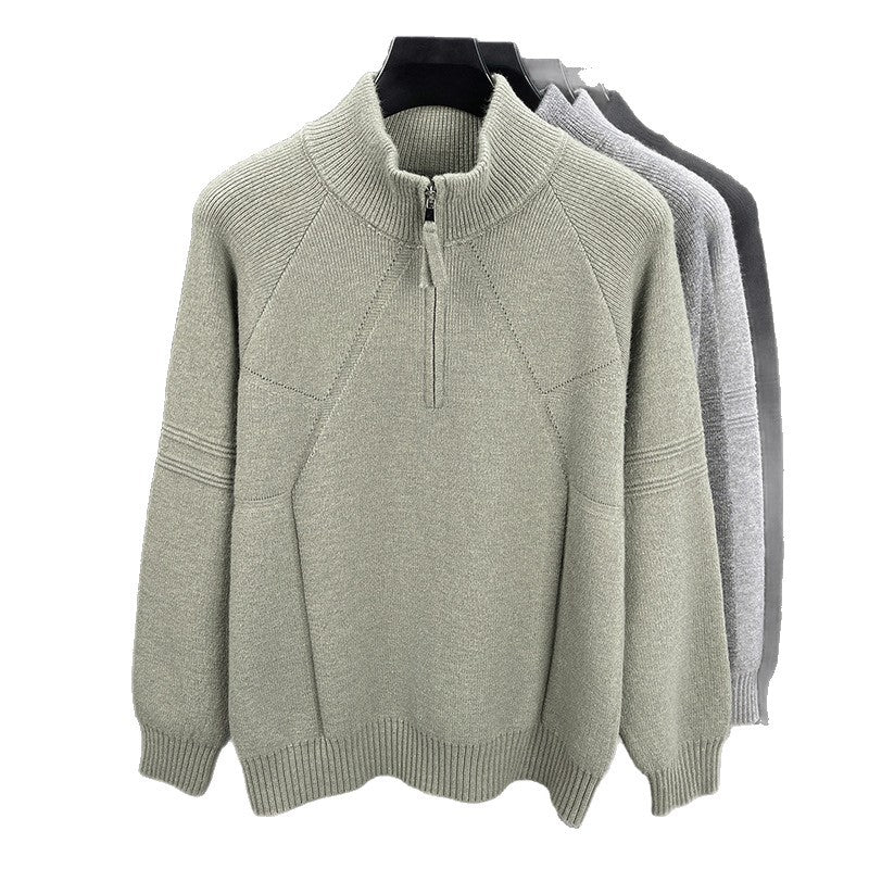 Puyuan Half-Zip Thick Knit Sweater