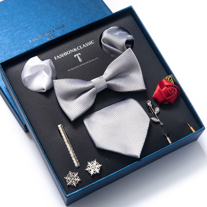 Spot tie set, bow tie, 8 piece set men's accessories