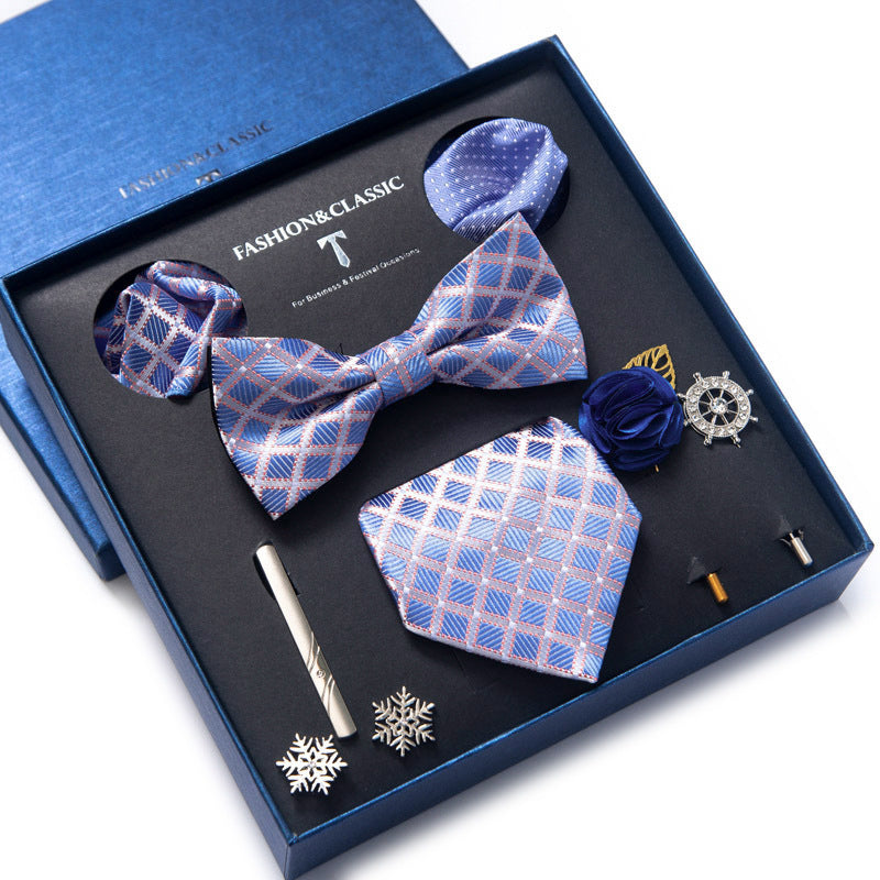 Spot tie set, bow tie, 8 piece set men's accessories