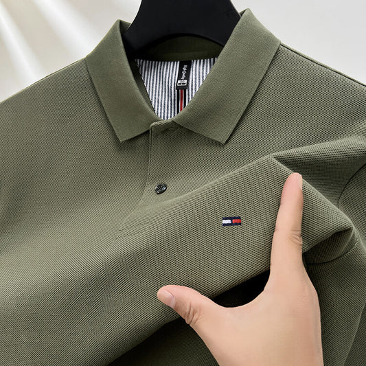 Men’s Business Casual Cotton Long-Sleeve Shirt