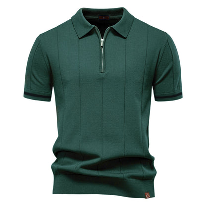 Men's Business Casual Wool Knit Polo Shirt